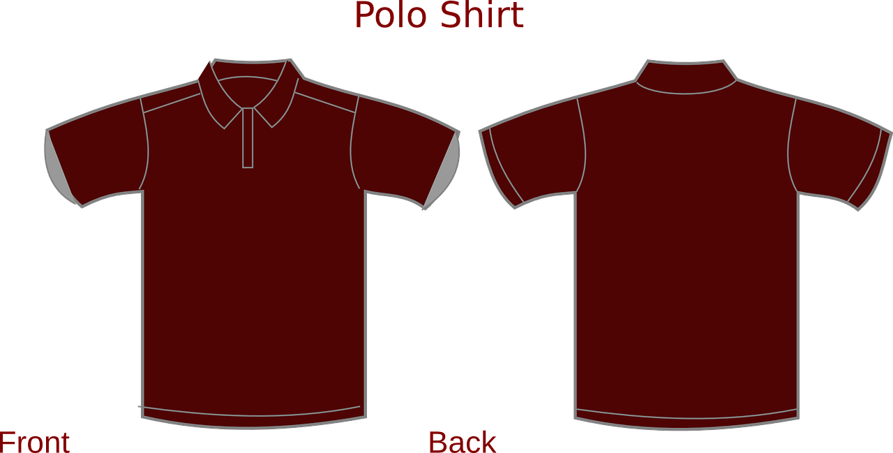 Polo Shirt Blue Plain Clipart (1280x649), Png Download