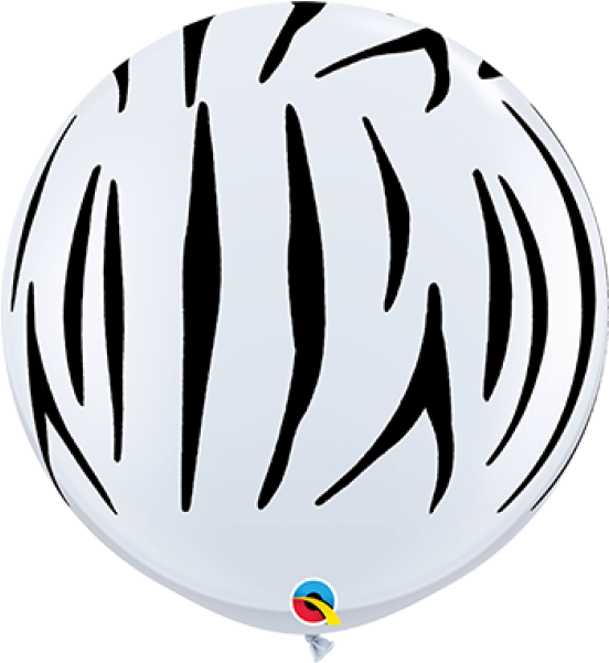 Download Transparent Png - Ballon Zebre Clipart (552x601), Png Download