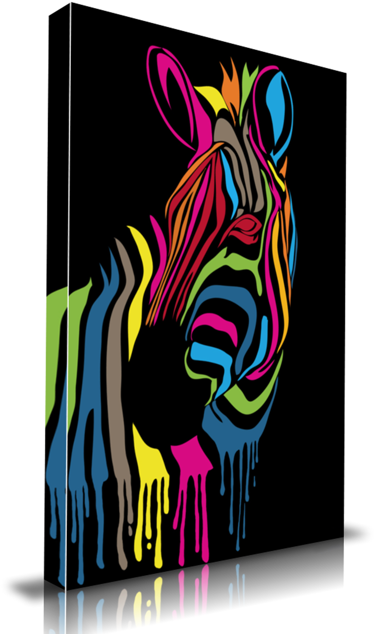 Cebra De Colores Clipart (1280x1280), Png Download