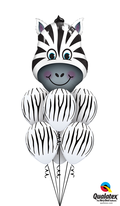 Separate Your Gift From The Herd With This Fun, Zebra - Ballon Zebre Clipart (498x853), Png Download