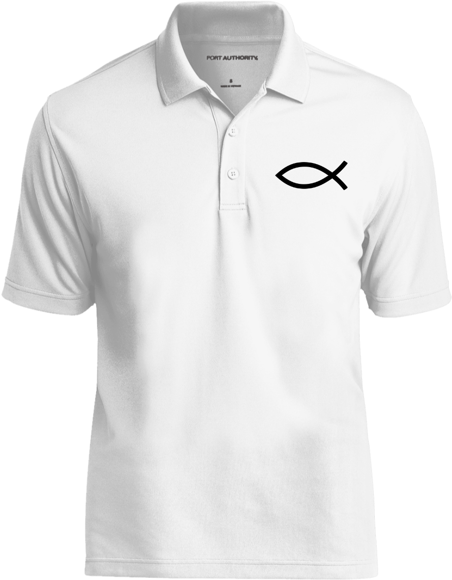 Christian Fish Png - White Polo T Shirt Png Clipart (889x1142), Png Download