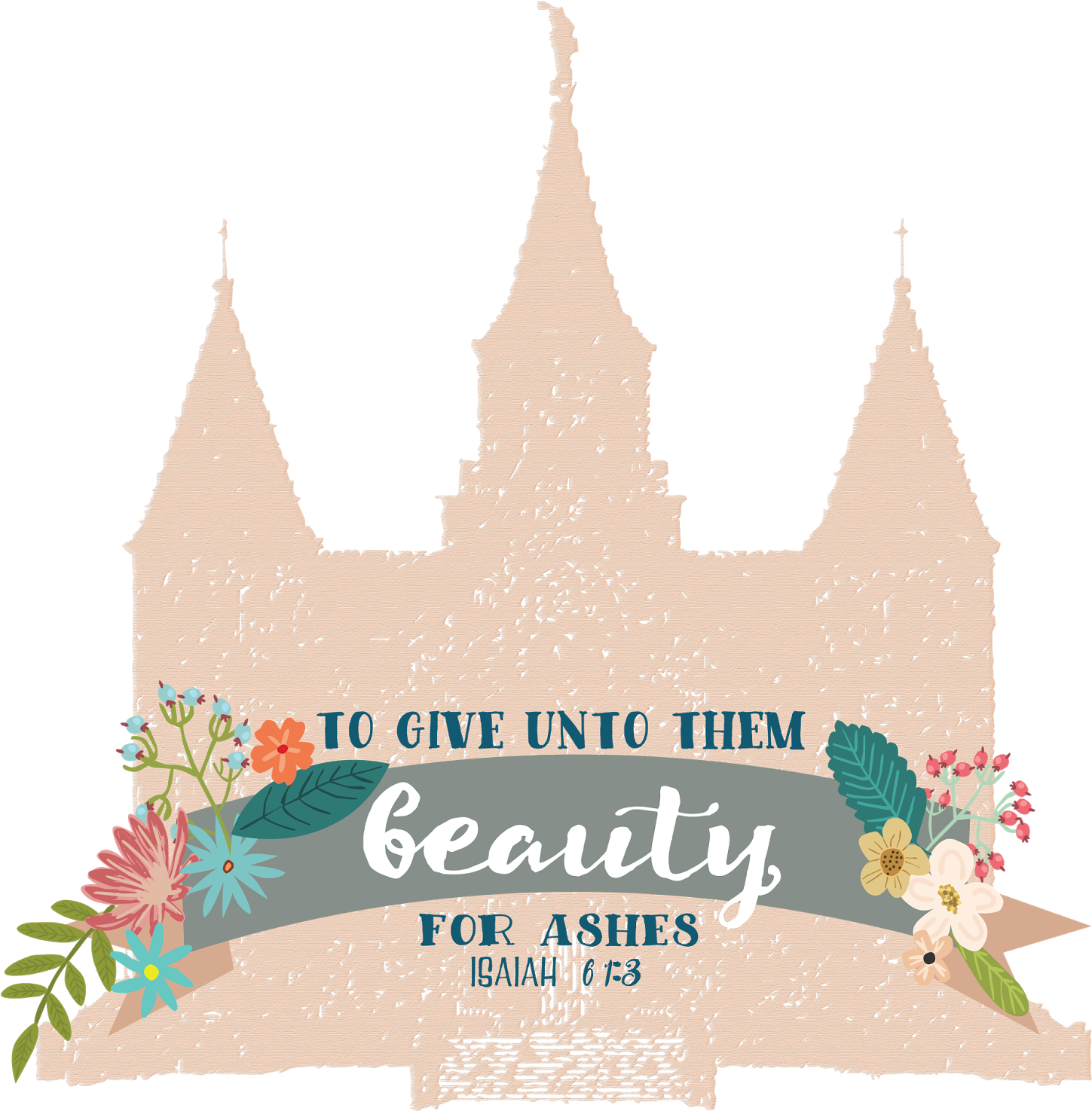 Beauty For Ashes - Provo City Center Temple Drawn Clipart (1528x1600), Png Download