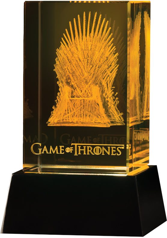 Game Of Thrones - Game Of Thrones 3d Crystal Iron Throne Clipart (556x793), Png Download