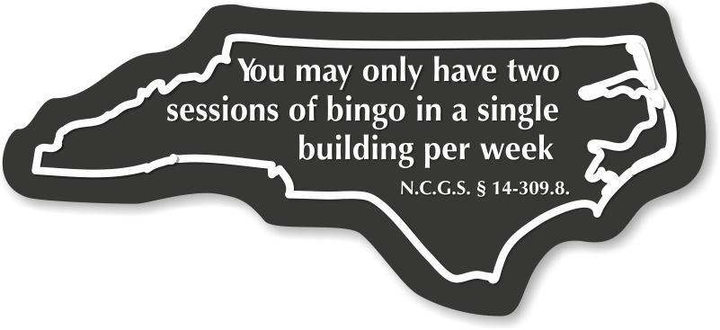 Sessions Of Bingo North Carolina Novelty Law Sign - Pirate Nation Ecu Clipart (800x800), Png Download