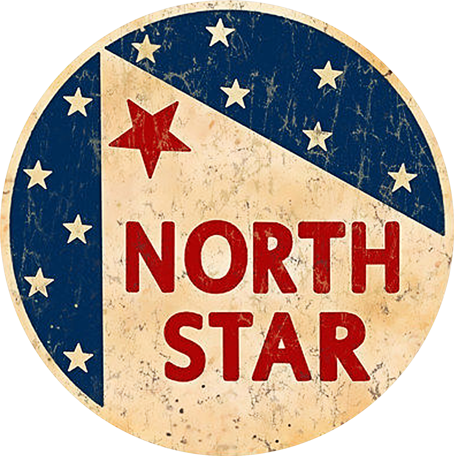 Vintage North Star Gasoline Sign - North Star Gasoline Logo Clipart (1800x2400), Png Download