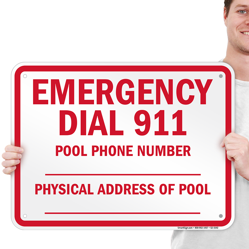 North Carolina Emergency Dial 911 Sign - Sign Clipart (800x800), Png Download