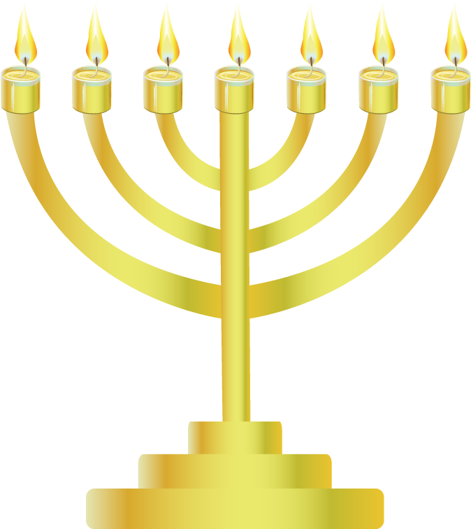 Clip Free Hanukkah Clipart Candle Holder - נרות חנוכה Png Transparent Png (674x758), Png Download