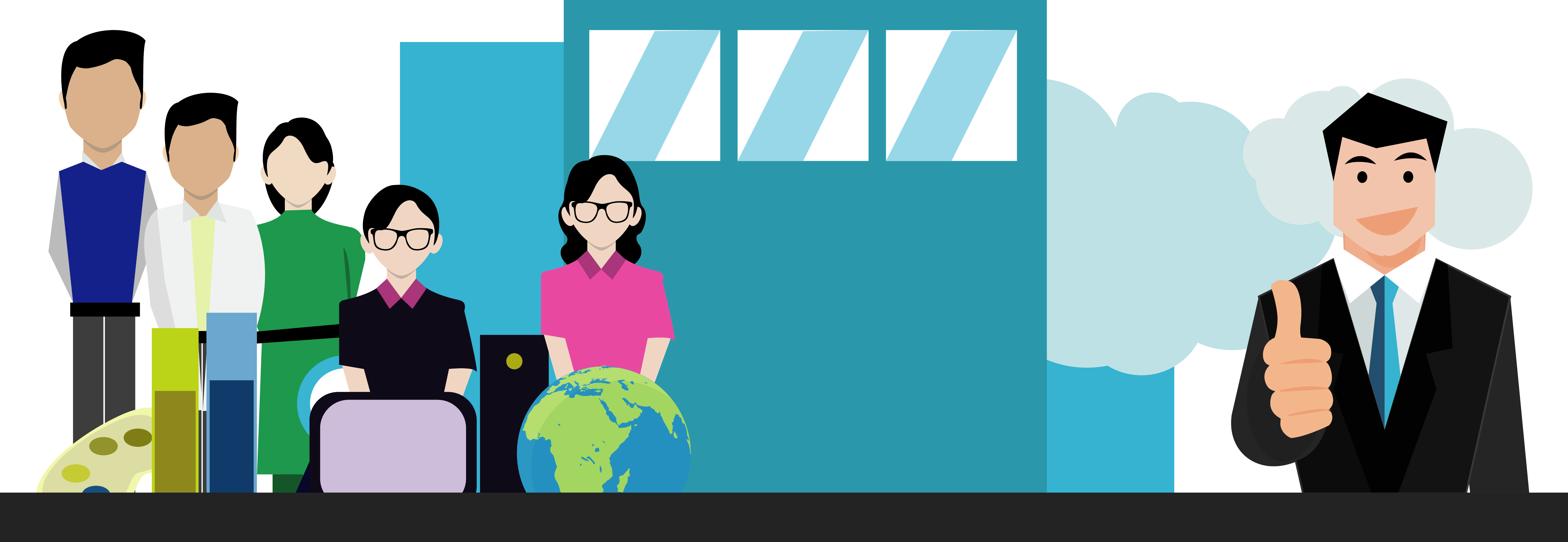 Stem Careers List - Cartoon Clipart (5846x2022), Png Download