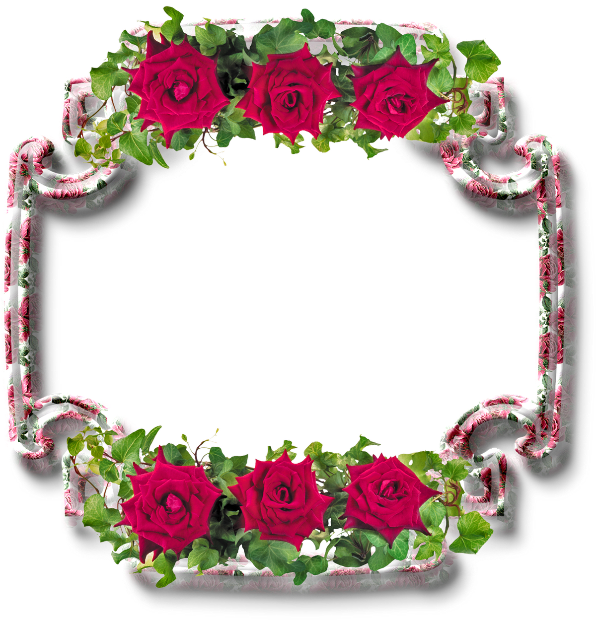 Marco Para Personalizar Con Tu Foto Floral Wreath, - Picture Frame Clipart (1600x1248), Png Download