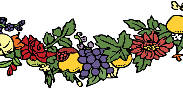 Easter Flower Clipart Garland - Flower Festoon - Png Download (640x480), Png Download