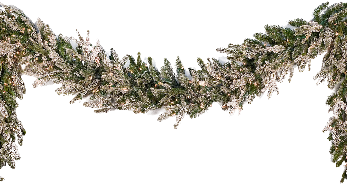 Garland Png Transparent Garlandpng Images Pluspng - Transparent Background Christmas Garland Png Clipart (1368x855), Png Download