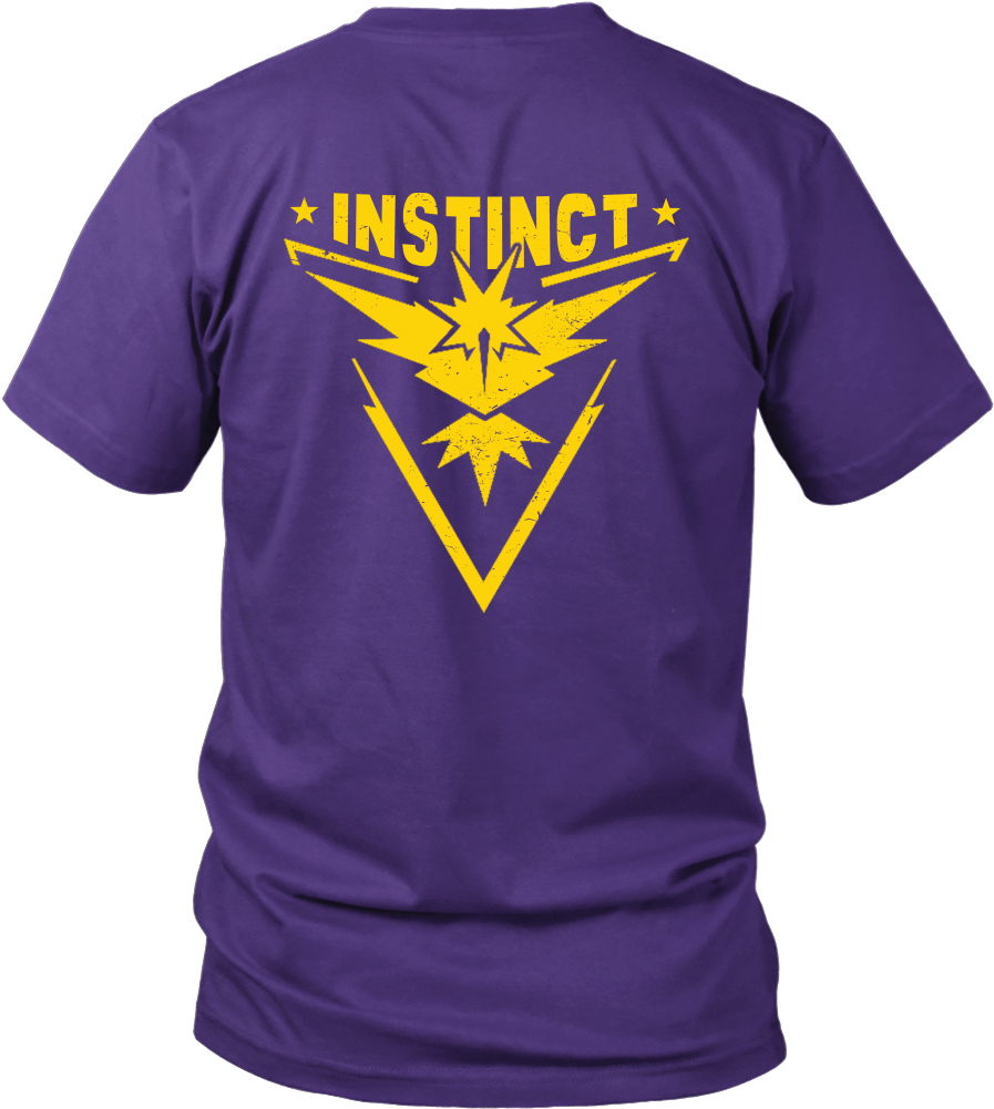 Team Instinct Pokemon Go Shirt, Fast Shipping , Png - Team Instinct Shirt Pokemon Go Clipart (897x1001), Png Download