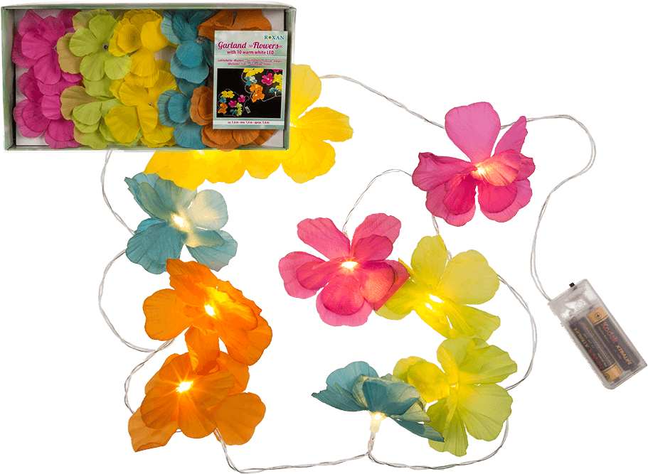 Blumen Lichterkette Clipart (945x709), Png Download