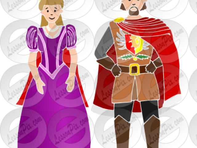 Queen Clipart Medieval King Queen - Illustration - Png Download (640x480), Png Download
