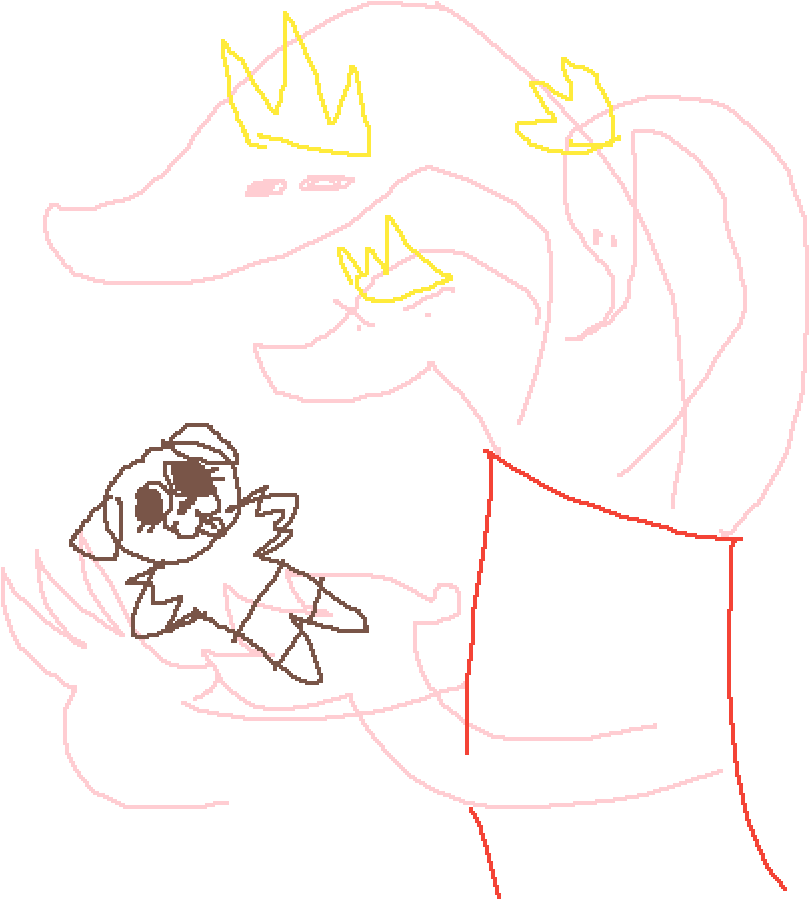 Worm King/queen Adopts Anthro Bupie - Sketch Clipart (1000x1000), Png Download