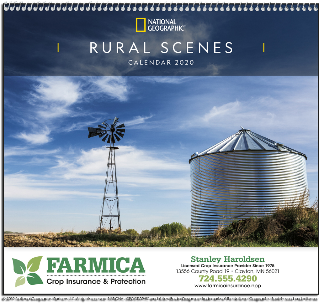 Picture Of National Geographic Rural Scenes Wall Calendar - Poster Clipart (1200x1200), Png Download