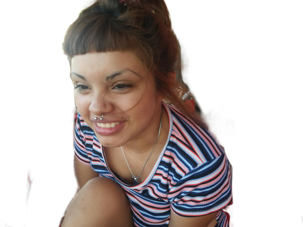 #meme #negra #dientesdecaballo #septum #lol - Girl Clipart (1024x768), Png Download