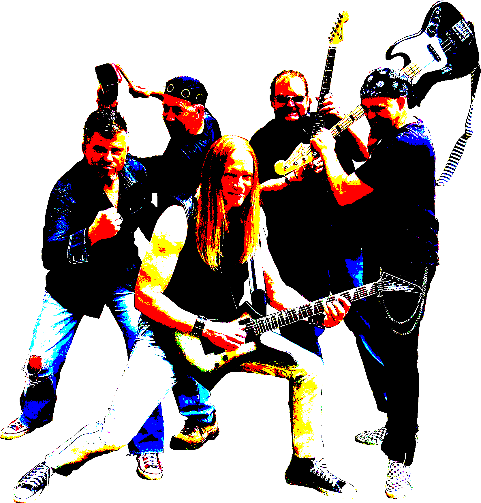 Band Photo Posterized Png - Illustration Clipart (1753x1813), Png Download