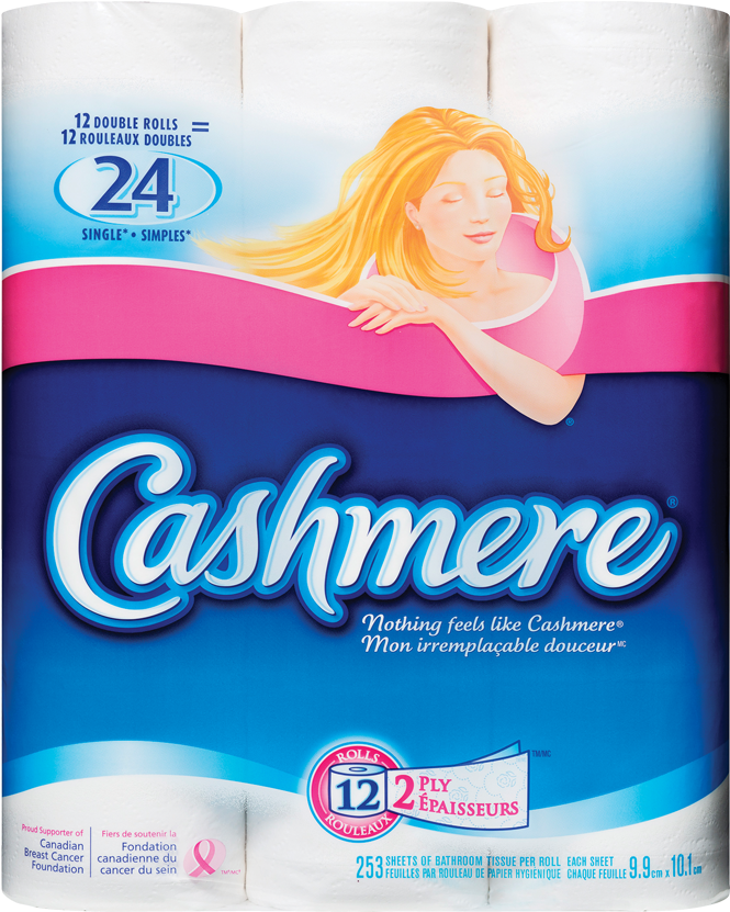 Cashmere® Double Bathroom Tissue 2-ply 253 Sheets Per - Papier De Toilette Marque Clipart (850x850), Png Download