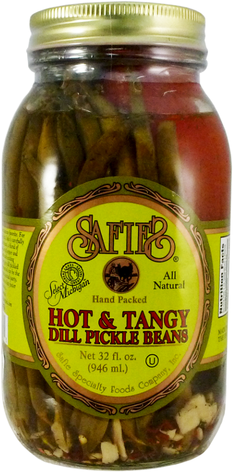Hot & Tangy Dill Pickled Beans - Okra Clipart (960x960), Png Download
