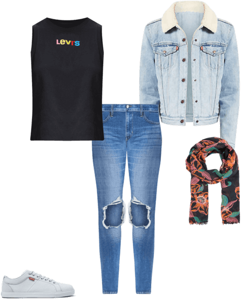 Original Sherpa Trucker Jacket - Denim Clipart (660x660), Png Download