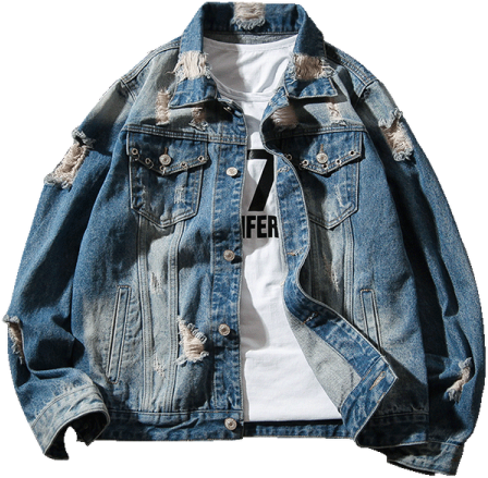 2018 Autumn Ripped Jeans Jacket Men Fashion Slim Fit - Jacket Clipart ...