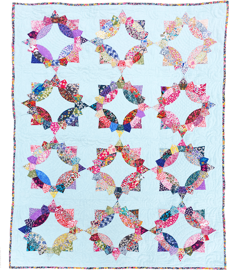 Brimfield Awakening Quilt - Foundation Piecing Clipart (1000x1000), Png Download