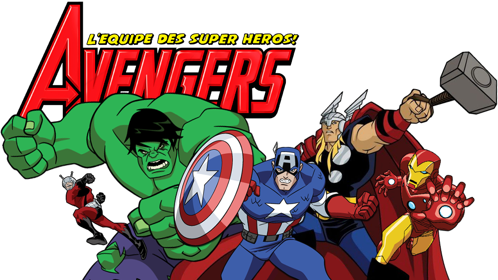 Earth's Mightiest Heroes Image - Avengers Cartoon Png Clipart (1000x562), Png Download
