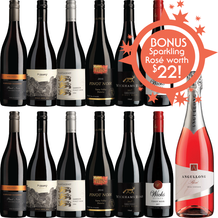 Pinot Noir Plus A Sparkling Star Dozen - Champagne Clipart (699x700), Png Download