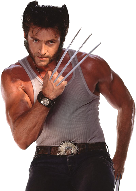 Wolverine X Men Belt , Png Download - Hugh Jackman Wolverine Hair 2013 Clipart (475x665), Png Download