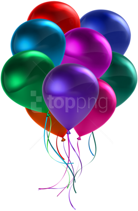 Download Bunch Of Colorful Balloons Transparent Png - Colorful Balloons Transparent Clipart (480x733), Png Download