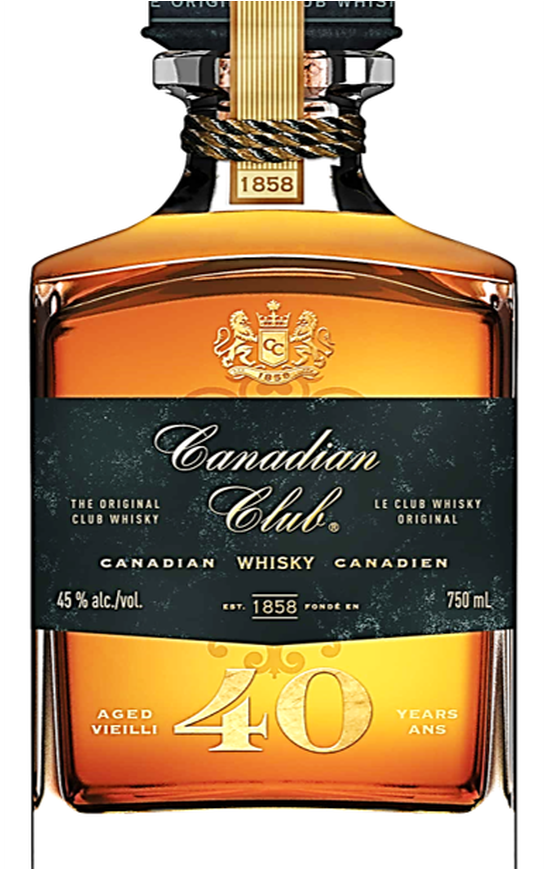 Whiskey Drawing Liquor Bottle - Canadian Club 40 Year Old Review Clipart (1280x868), Png Download