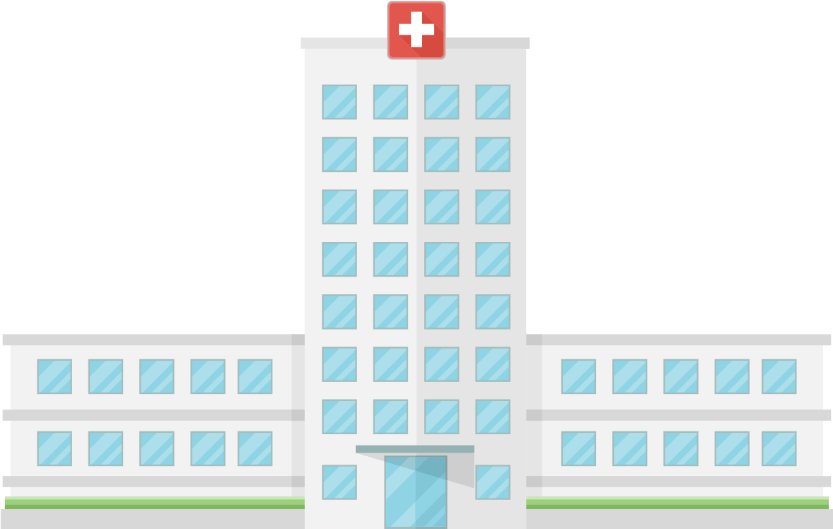 Free Hospital Clipart - Architecture - Png Download (1200x771), Png Download