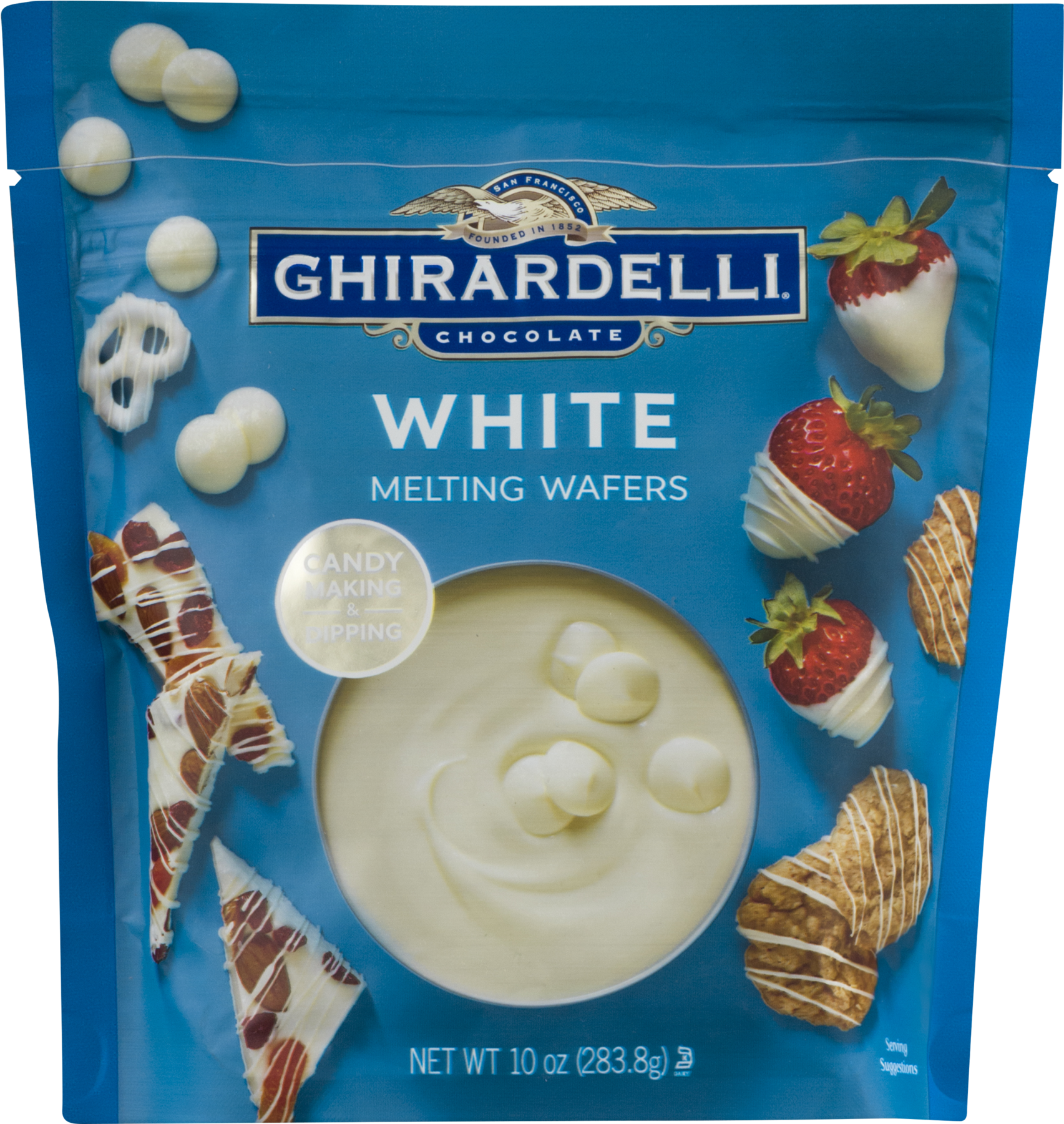 Ghirardelli Chocolate White Melting Wafers Candy Coating, - Ghirardelli White Chocolate Melting Wafers Clipart (1800x1800), Png Download