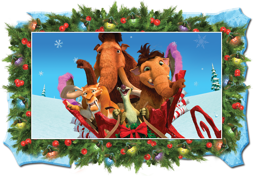 Ice Age Christmas Clipart (851x592), Png Download