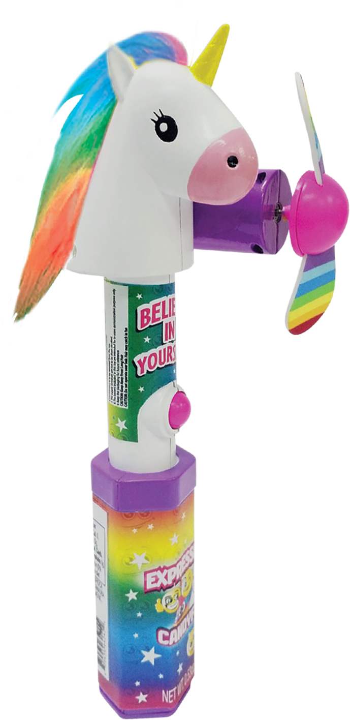 Candyrific Unicorn Expression Fans , Png Download - Baby Toys Clipart (689x1416), Png Download