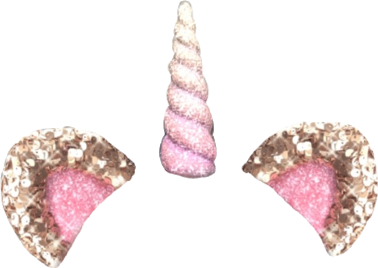 #freetoedit #unicorn #glitter #gold #pink #animalears - Heart Clipart (757x537), Png Download