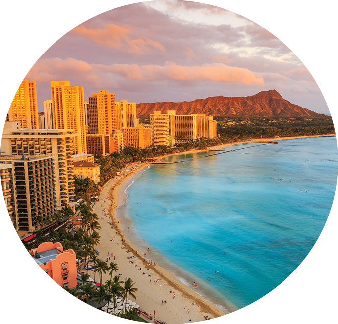 Kauai - Diamond Head Waikiki Volcano Clipart (682x654), Png Download