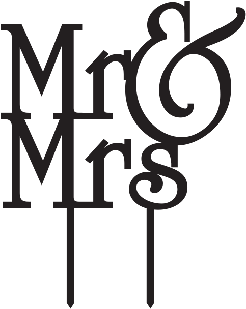 Mr And Mrs Cake Topper Png Clipart (502x627), Png Download