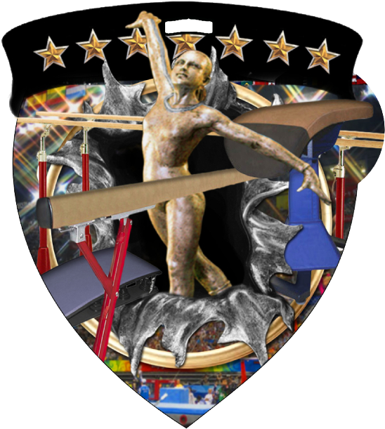 Color Burst Medal For Gymnastics Events - Medal Clipart (548x611), Png Download