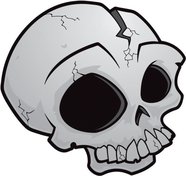 Halloween Skull Vector Free Transparent Image - Skull Vector Art Transparent Clipart (1024x681), Png Download
