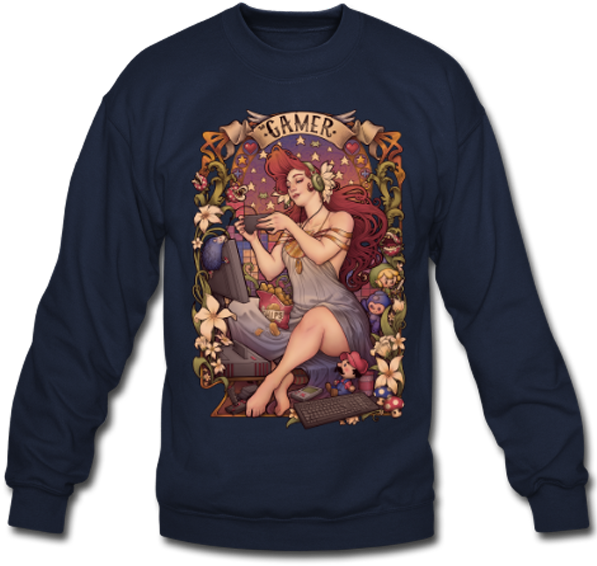 Gamer Girl , Png Download - Modern Day Art Nouveau Clipart (597x566), Png Download