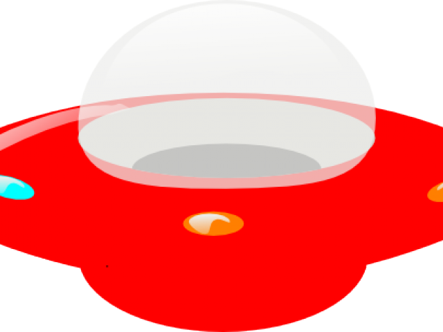 Ufo Clipart Red - Red Ufo Transparent - Png Download (640x480), Png Download