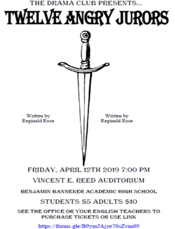 Banneker Drama Club Presents - Sword Clipart (1024x448), Png Download