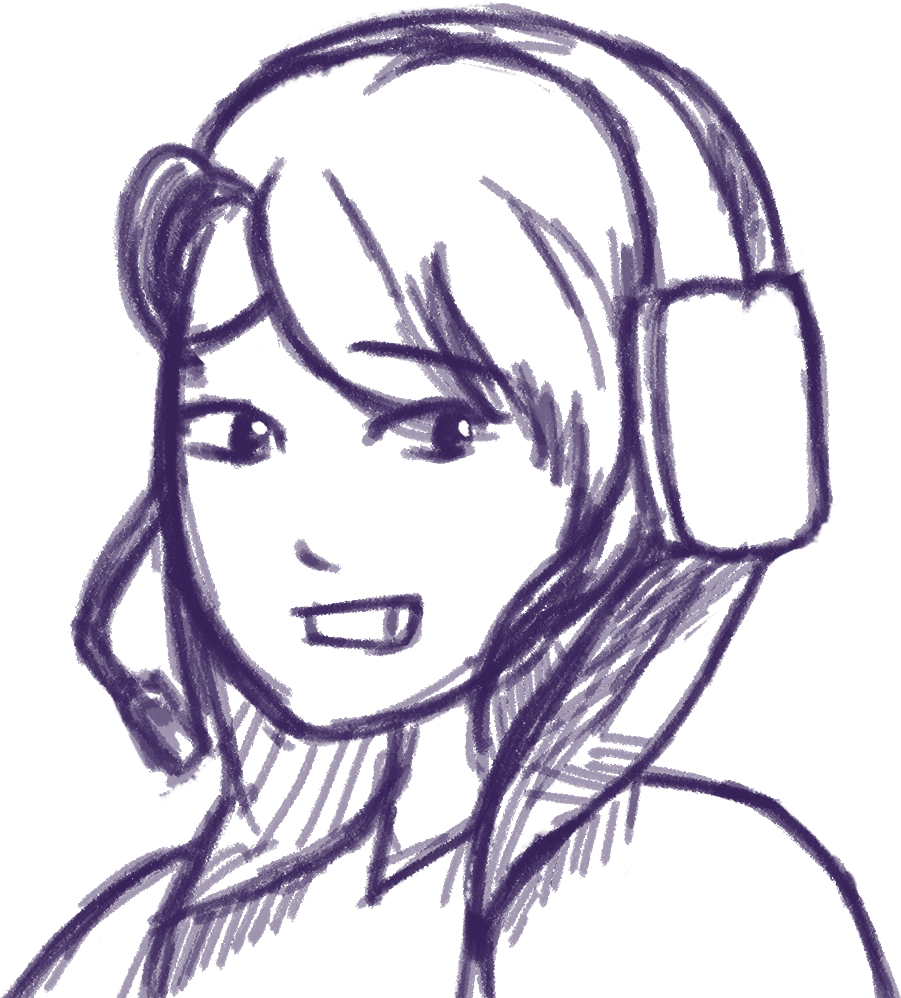 Gamergirl Pitch - Sketch Clipart (901x998), Png Download