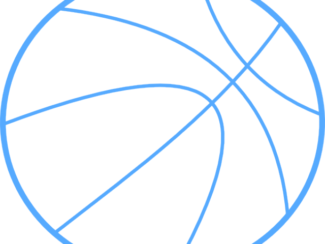 Basketball Clipart Clipart Outline - Blue Basketball Clipart - Png Download (640x480), Png Download