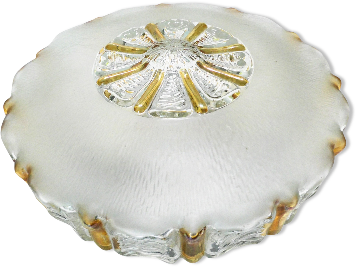 Wall Lamp Amber Glass And Ice Effect - Lamp Clipart (1247x936), Png Download