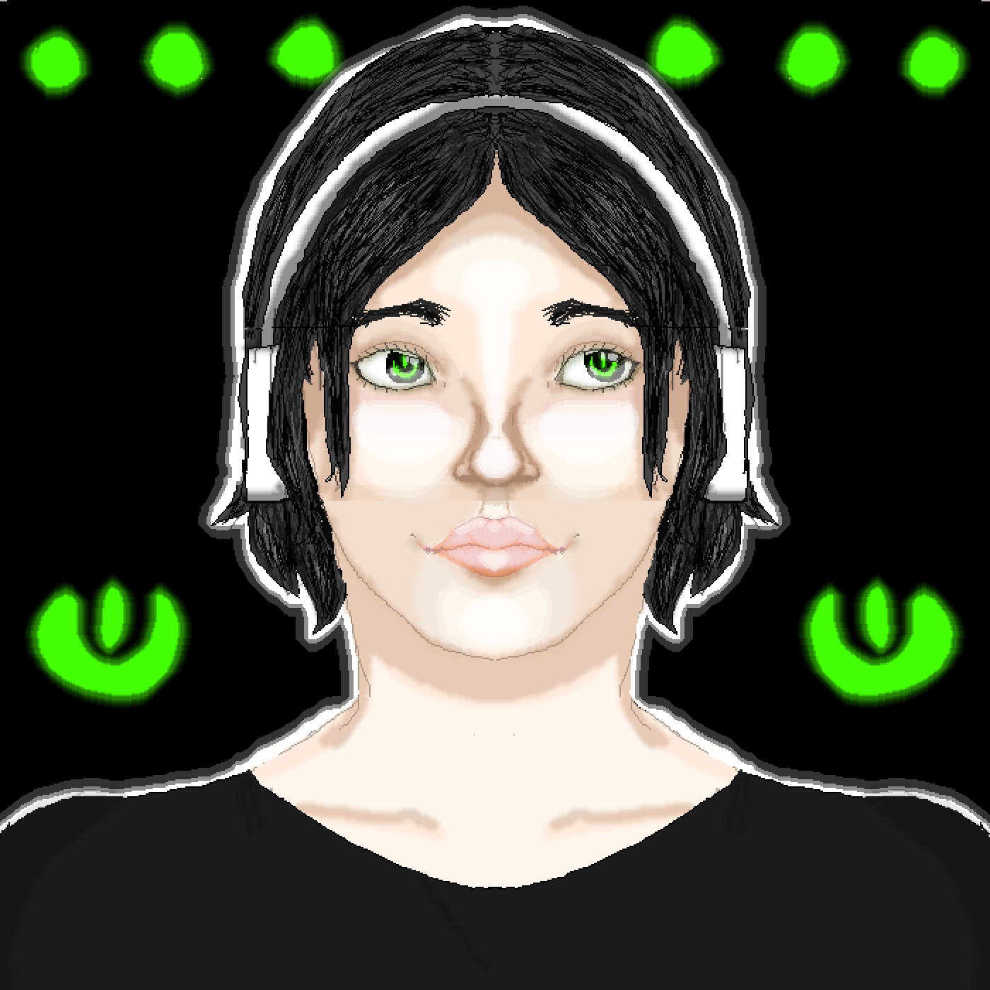 Gamer Girl Oc Unnamed - Illustration Clipart (1400x1400), Png Download