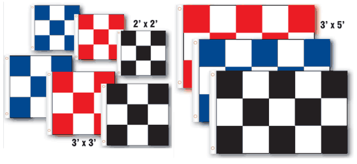 Checkered Nylon Flagsrp-ckd - Checkers Bandana Clipart (1200x800), Png Download