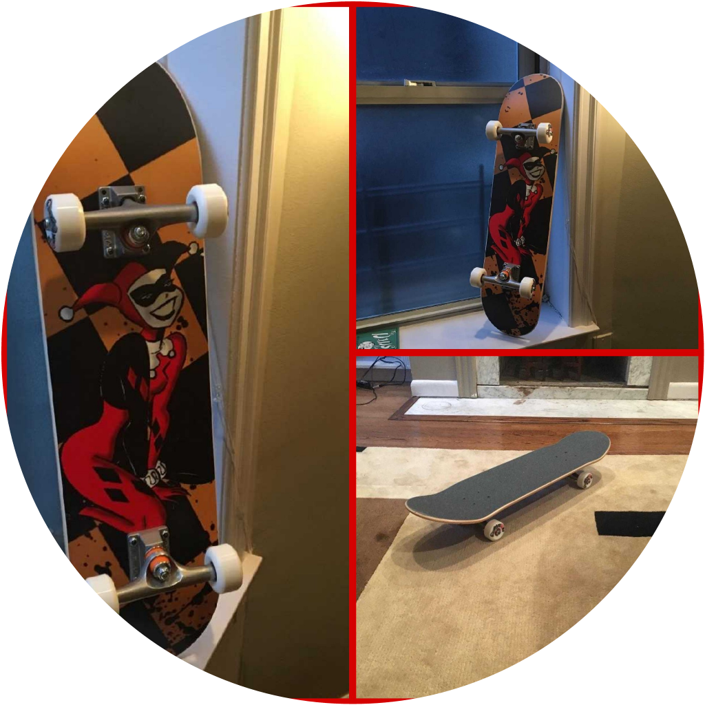 Harleyquinn Sticker - Skateboarding Clipart (1024x1024), Png Download